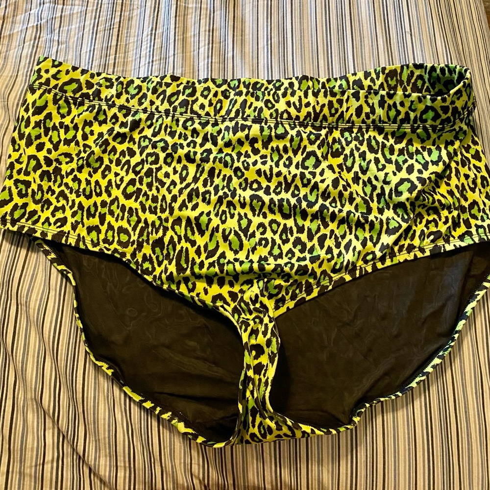 Lime Leopard Swim Bottoms